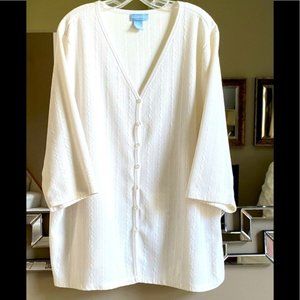 PLUS SIZE 3X Woman’s LIZ & ME BUTTON UP CARDIGAN SWEATER! 🌻🌻🌻🌻🌻